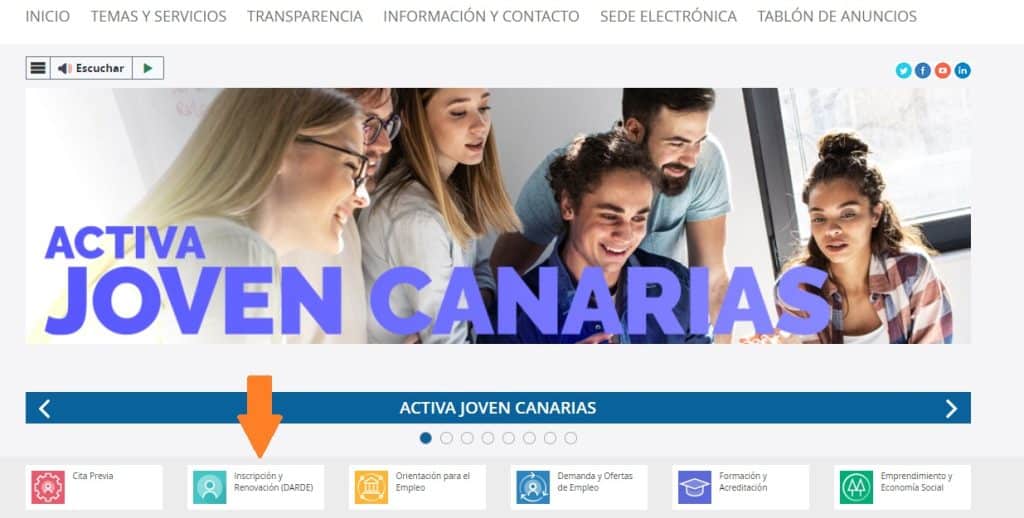 como renovar el darde canarias 2023 por internet por telefono app